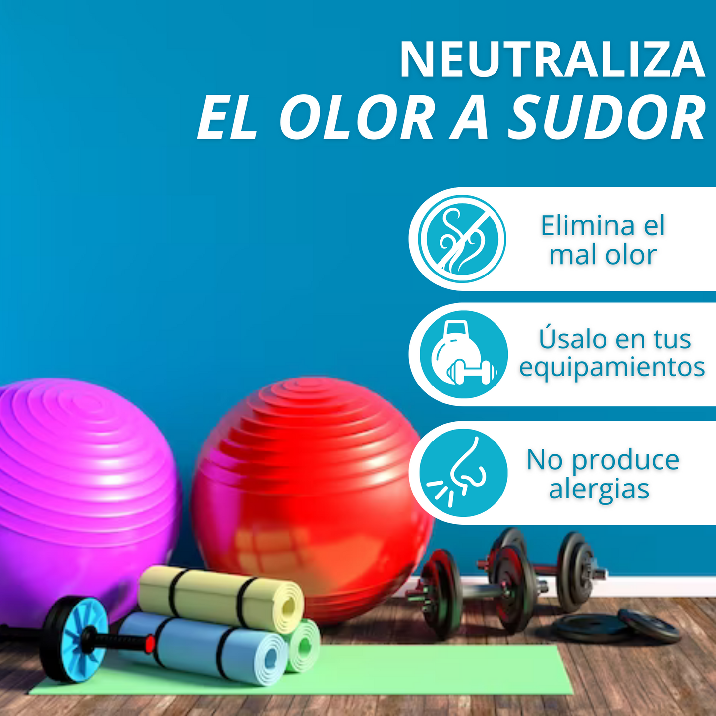 EOS - (1 litro) Eliminador de olores deportivos especializado en ropa y calzado