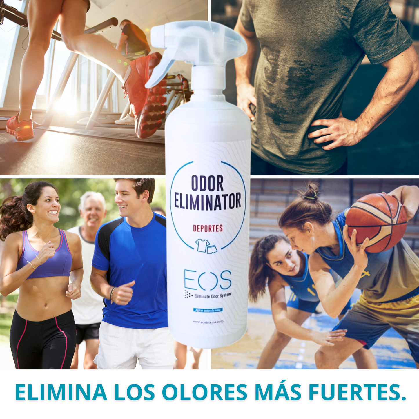 EOS - (1 litro) Eliminador de olores deportivos especializado en ropa y calzado