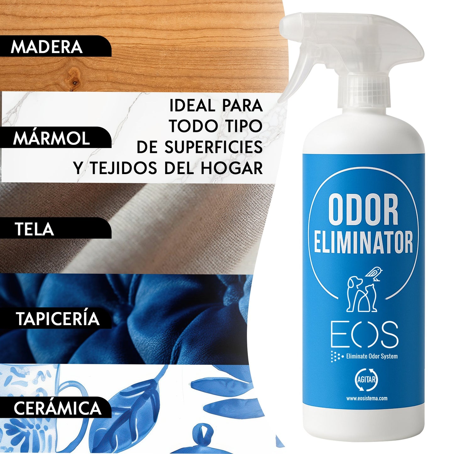 EOS Mascotas | Eliminador de olor para mascotas (1L)